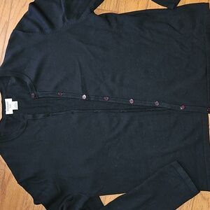 BROOKS 346 BLACK CARDIGAN SWEATER sz L